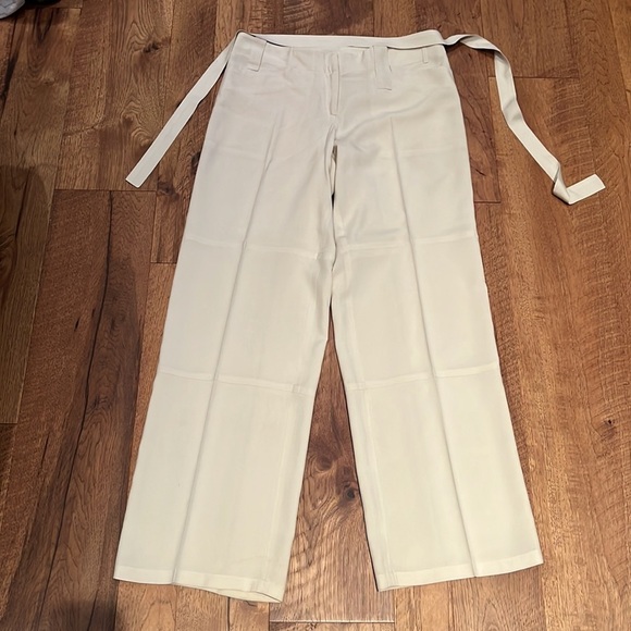 Calypso Woman’s Cream Silk Pants Size L - Picture 2 of 7
